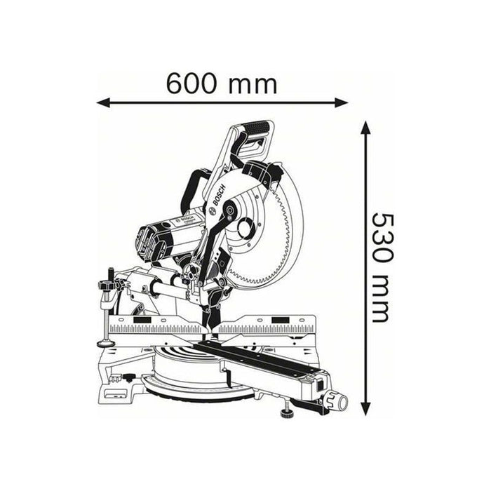 Bosch GCM 12 SDE Professional Sliding Mitre Saw 1450W 110V Bosch - Dynamic Drive