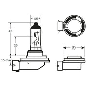 Ring Automotive LTD R711 Halogen Headlamp Headlight Bulb,White,1x Ring H11 (711) Ring  - Dynamic Drive