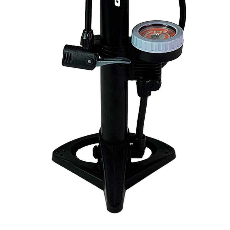 Dunlop Floor Bike Pump With Pressure Gauge Standpump Manometer 11Bar Black Air Dunlop  - Dynamic Drive