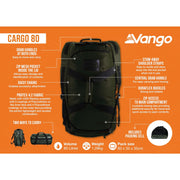 Vango Cargo 80 Rucksack Vintage Green Vango - Dynamic Drive