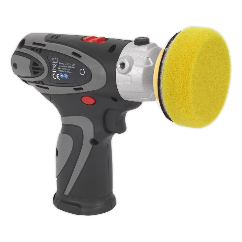 Sealey Cordless Polisher/Sander 75nn 14.4V Li-ion - Body Only CP6015 Sealey - Dynamic Drive