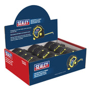 Sealey Rubber Tape Measure 5m(16ft) x 19mm Metric/Imperial Display Box of 12 Sealey - Dynamic Drive