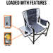 Olpro Directors Chair with side table Grey & Charcoal Olpro - Dynamic Drive