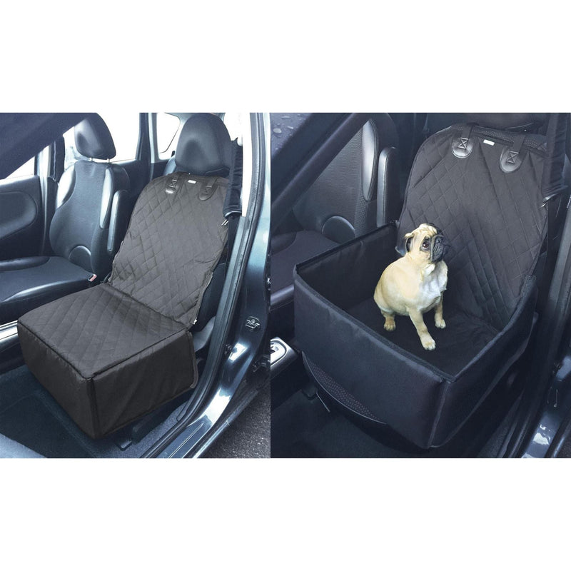 Dog Car Front Seat Cover Pet Safety Protector Hammock Waterproof Mat & Seatbelt Streetwize - Dynamic Drive