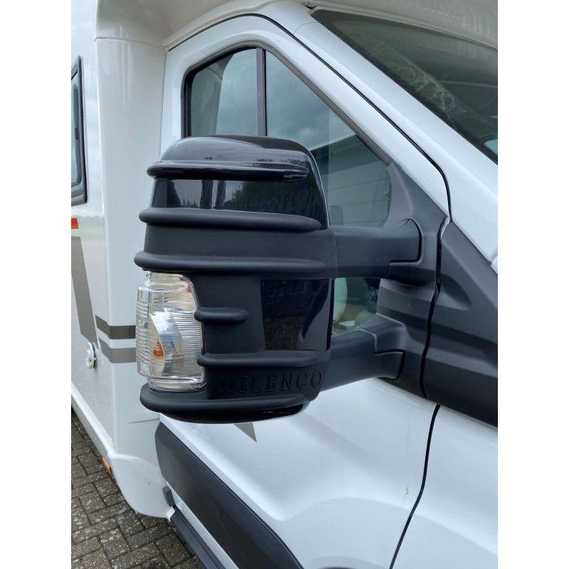 Durable Black Long Arm Mirror Protectors for Ford Transit Van/Motorhome (Set of 2) Milenco - Dynamic Drive