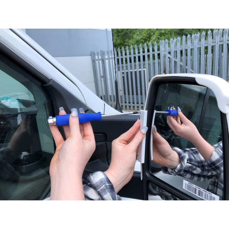 Durable Black Long Arm Mirror Protectors for Ford Transit Van/Motorhome (Set of 2) Milenco - Dynamic Drive
