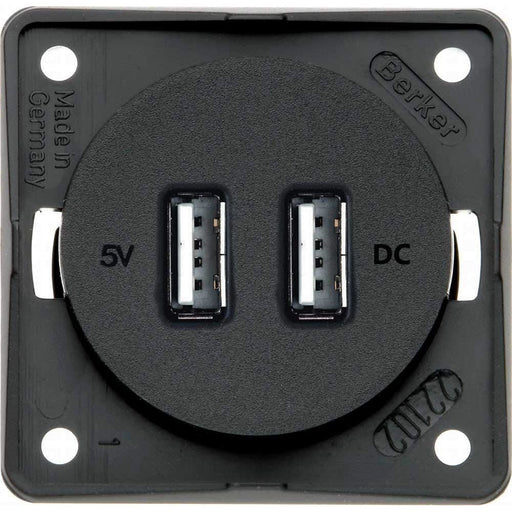 Berker Twin Usb Charging Point Anthracite 21238A Berker - Dynamic Drive