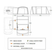 Vango Galli Air TC Low Drive Away Awning  (180 - 210cm) Campervan Vango  - Dynamic Drive