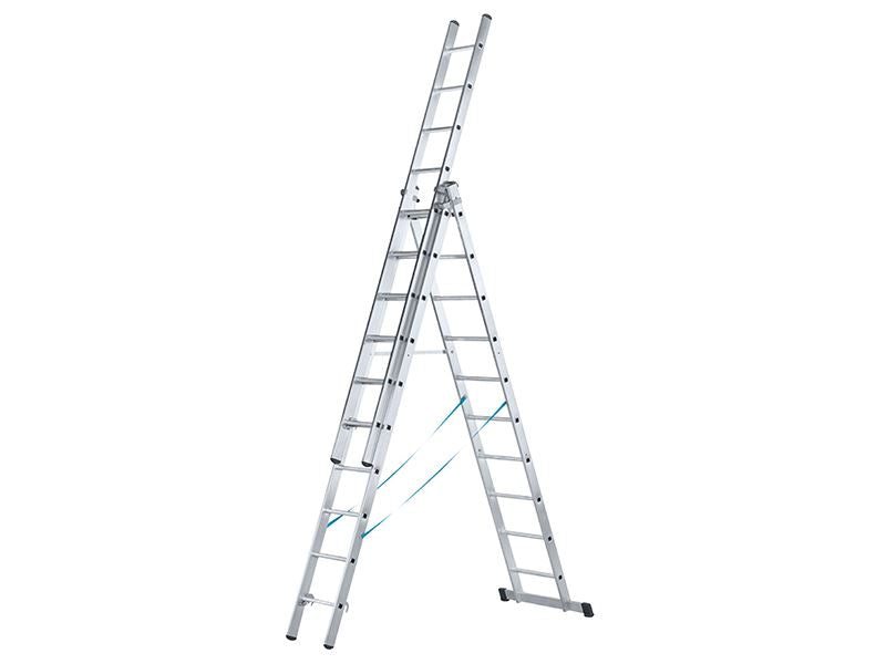 Zarges Skymaster Trade Combination Ladder 3-Part 3 x 9 Rungs Zarges - Dynamic Drive