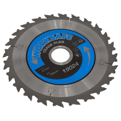 Sealey Trade Plus Circular Saw Blade190 x 30mm 24tpu TPS19024 Sealey - Dynamic Drive