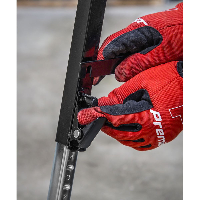 Sealey Fold Down Trestle with Adjustable Legs - Pair FTAL12 Sealey - Dynamic Drive