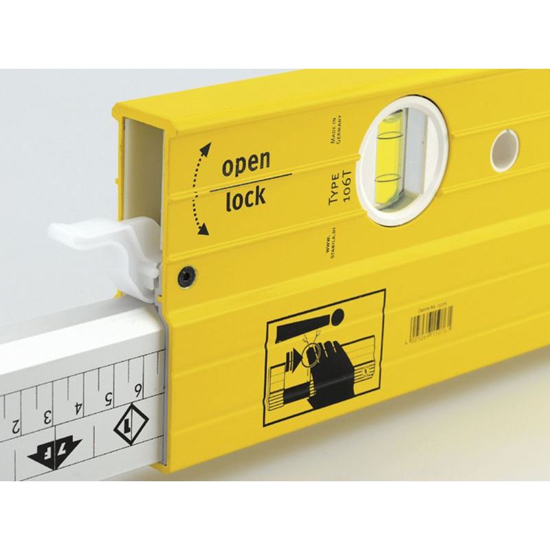 Stabila 106T-183 Extendable Spirit Level 3 Vial 183-315cm Stabila - Dynamic Drive