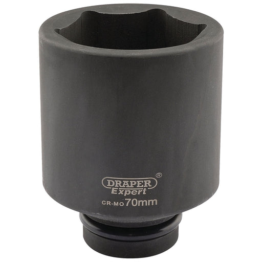 Draper Expert HI-TORQ 6 Point Deep Impact Socket, 1" Sq. Dr., 70mm Draper - Dynamic Drive