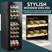 Baridi 27 Bottle Dual Zone Wine Fridge & Cooler DH90 Baridi - Dynamic Drive