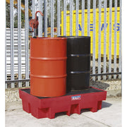 Sealey Barrel Bund Polyethylene 1220 x 820 x 330mm DRP12 Sealey - Dynamic Drive