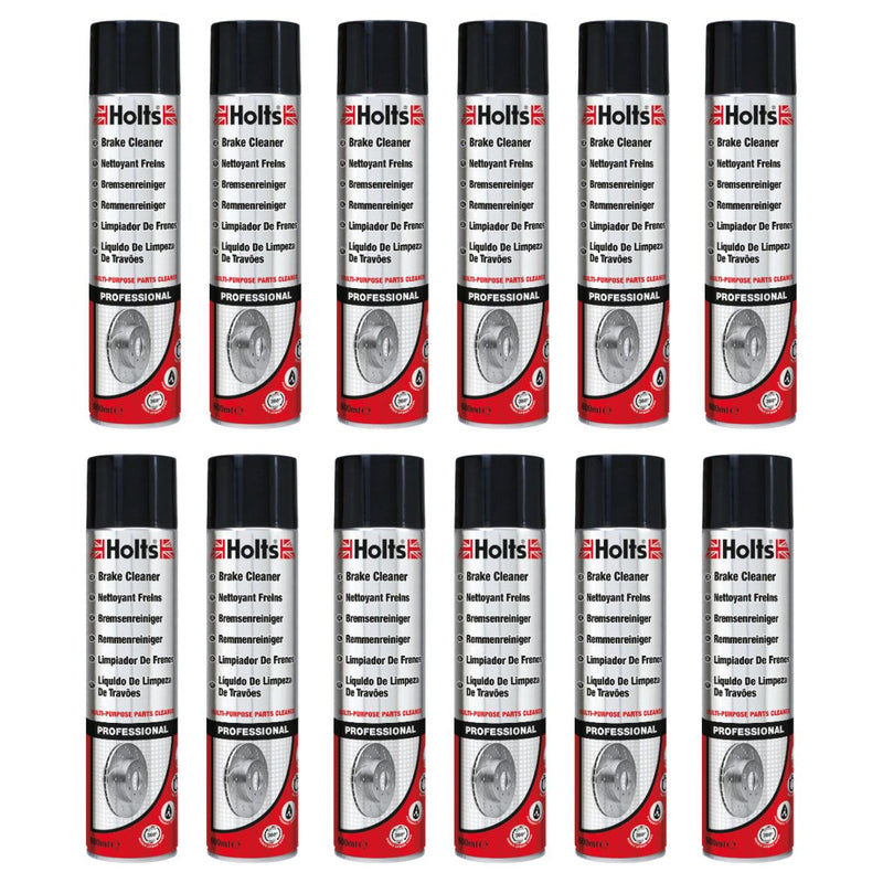 12x Holts Professional Brake & Clutch Cleaner Spray Grime Degreaser Remover 600ml Holts - Dynamic Drive
