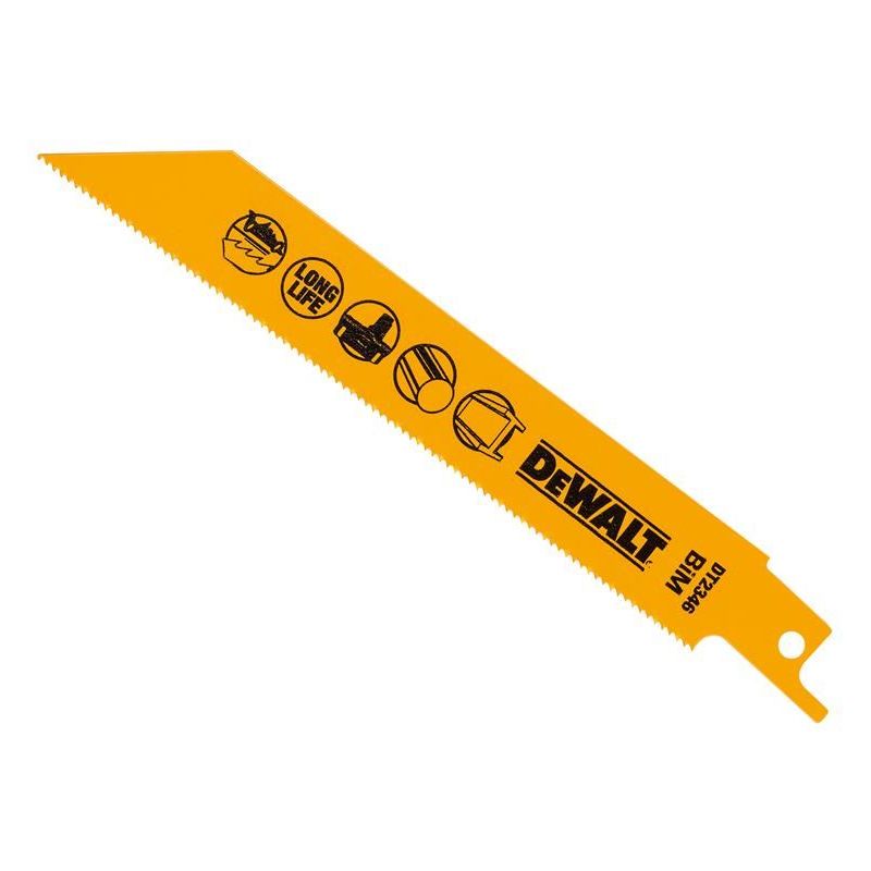 Dewalt Power Tools Bi-Metal Reciprocating Blade for Metal Cordless 152mm x 18 TPI (Pack 5) DeWALT Power Tools - Dynamic Drive