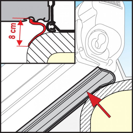06299-01- RAIN GUARD LOWER 20M Fiamma  - Dynamic Drive