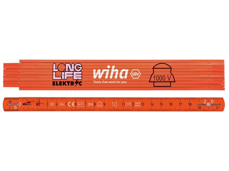 Wiha Longlife® Electrician's Folding Ruler 2m Wiha - Dynamic Drive