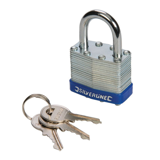 Silverline Laminated Padlock 50mm Silverline - Dynamic Drive