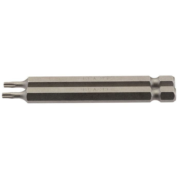 Draper TX-STAR Insert Bit, 1/4" Hex, 75mm Long, T9 (Pack of 2) Draper - Dynamic Drive