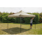 Dellonda 2x2m Pop-Up Gazebo Heavy Duty Carry Bag Rope Stakes & Weight Beige Dellonda - Dynamic Drive