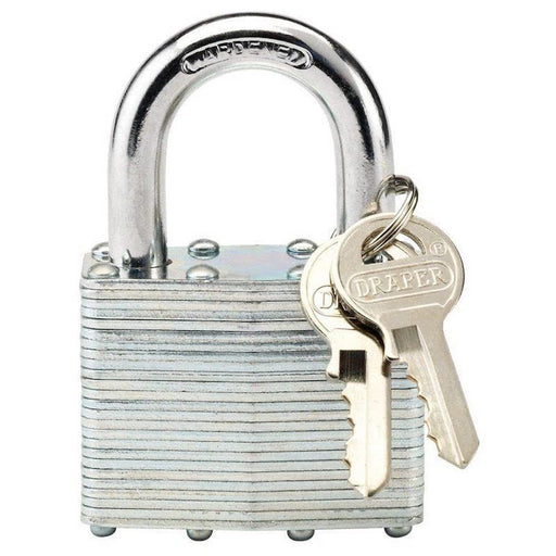 Draper Laminated Steel Padlock, 50 x 31mm 14021 Draper - Dynamic Drive