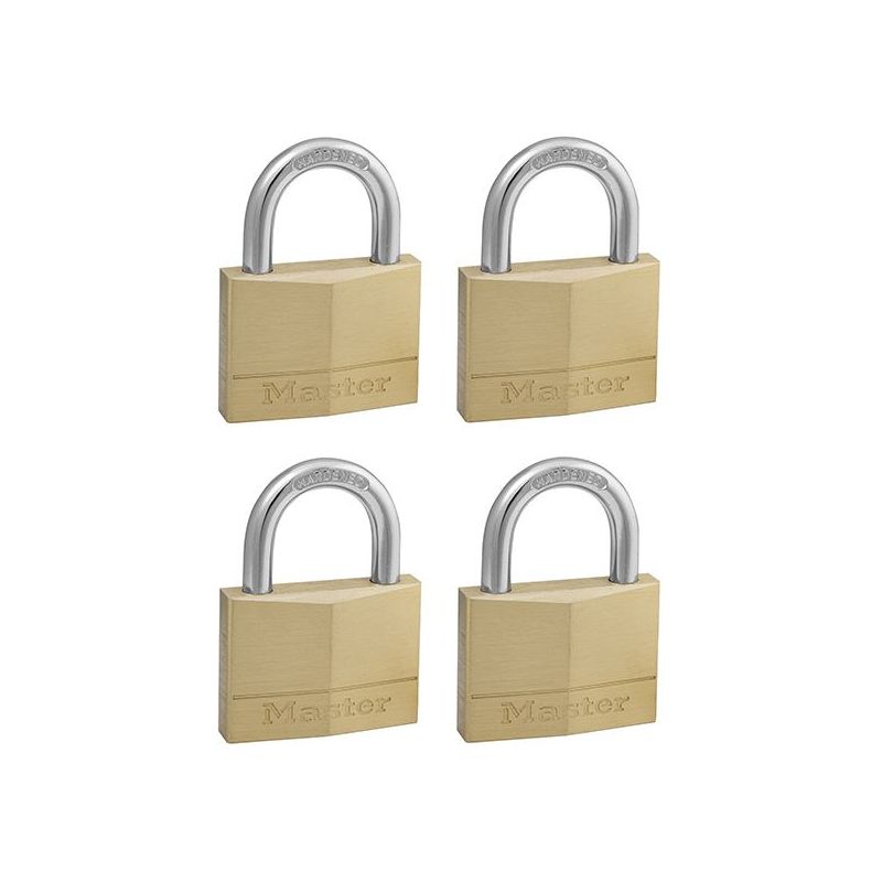 Master Lock Solid Brass 50mm Padlock 5-Pin - Keyed Alike x 4 Master Lock - Dynamic Drive