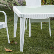 Dellonda Dining Tables with Tempered Glass Top 150 x 90 x 76cm - Ivory White Dellonda - Dynamic Drive