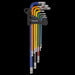 Sealey TWIN PACK EXTRA LONG Ball-End Allen Hex Key & TORX TRX Star Set Coloured Sealey  - Dynamic Drive