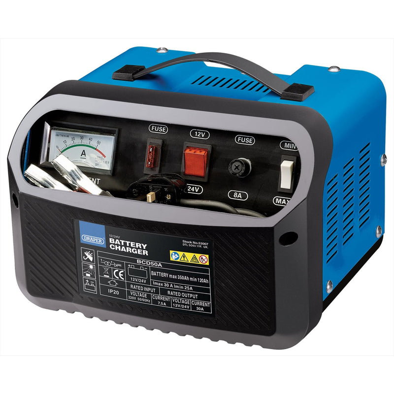 Draper 12/24V 120-350A Battery Charger 53007 Draper - Dynamic Drive