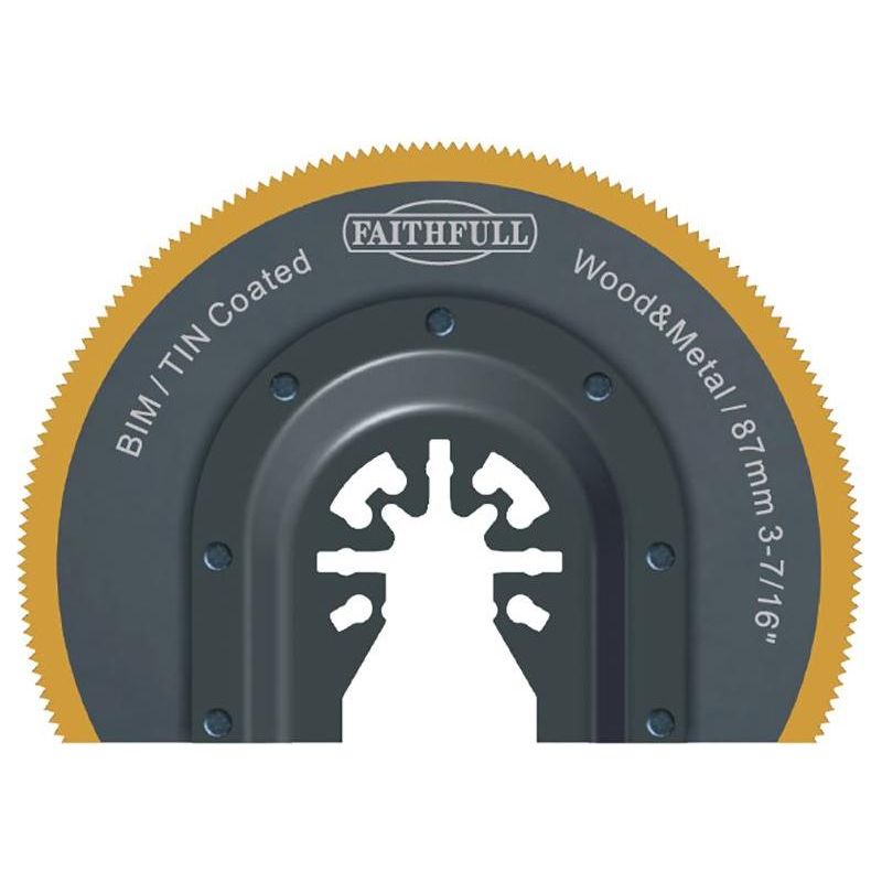 Faithfull Multi-Functional Tool Bi-Metal Radial Saw TiN Coated Blade 87mm Faithfull - Dynamic Drive