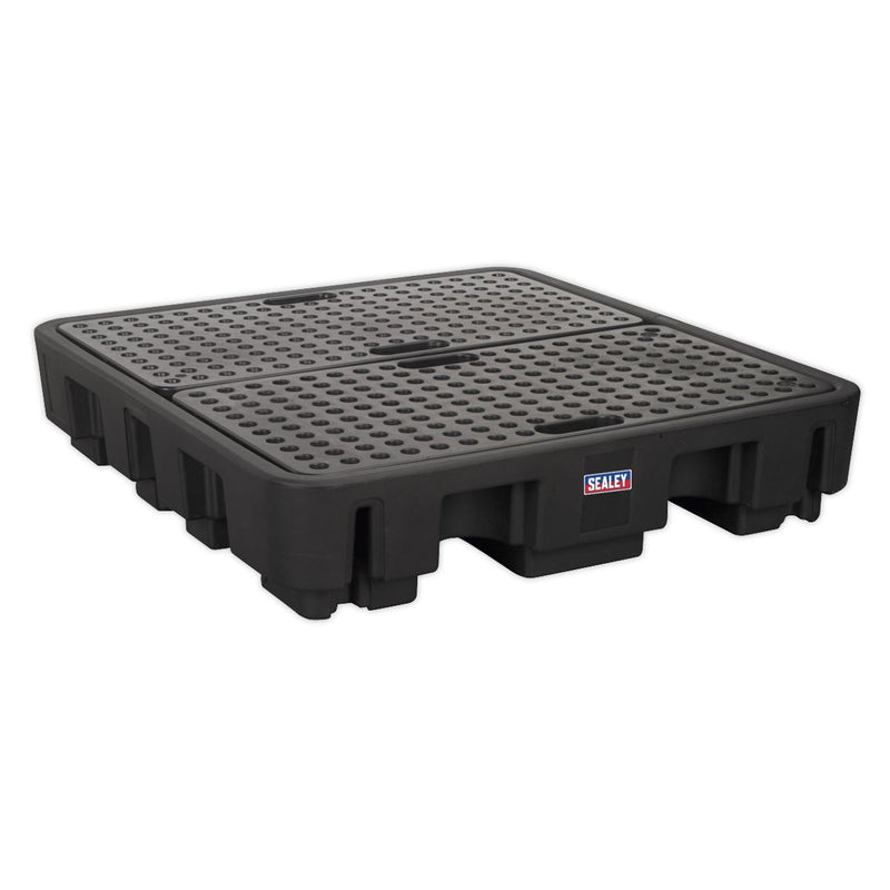 Sealey Barrel Bund Polyethylene 1380 x 1290 x 280mm 4 Drum DRP18 Sealey - Dynamic Drive