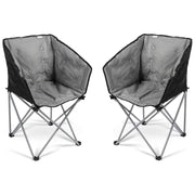2x Kampa Dometic Tub Lightweight Folding Camping Chair Fog Grey Kampa  - Dynamic Drive