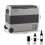Dellonda Portable Fridge Freezer/Cool Box with LED Display 60L DL15 Dellonda - Dynamic Drive