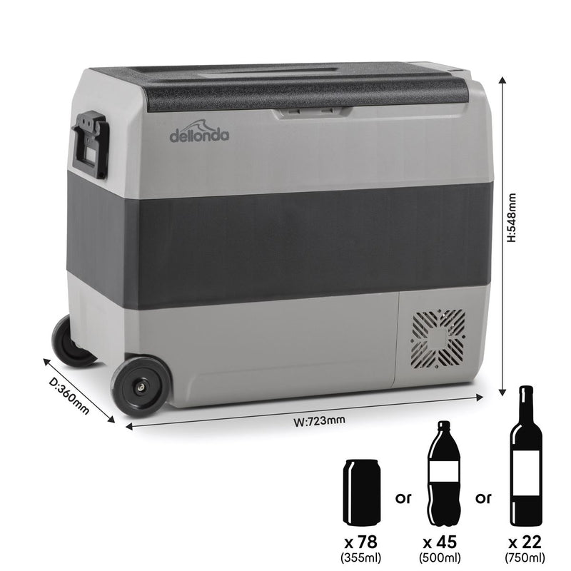 Dellonda Portable Fridge Freezer/Cool Box with LED Display 60L DL15 Dellonda - Dynamic Drive