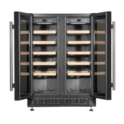 Baridi 40 Bottle/120 Can Freestanding Dual Zone Wine Fridge & Cooler 60cm Baridi - Dynamic Drive