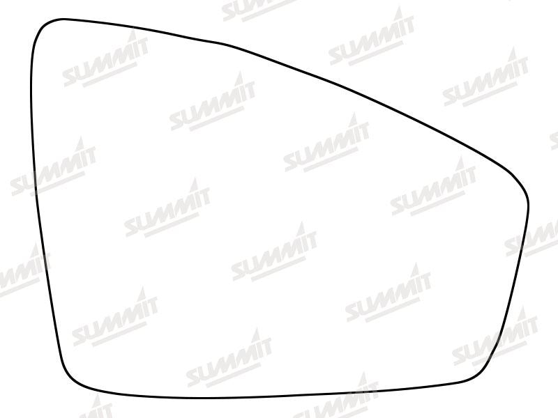Summit Stick-On Standard Mirror Glass fits Volkswagen Tiguan 16 on RHS Summit - Dynamic Drive