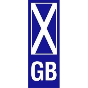 W4 Gb Plate Scotland Upright Sticker 37158 W4 - Dynamic Drive
