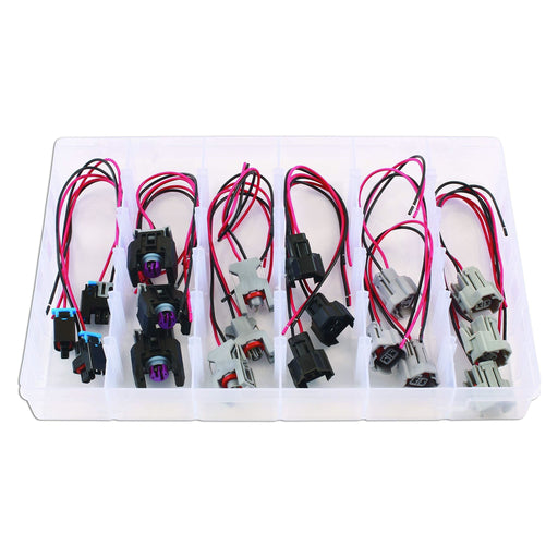 Connect Assorted Delphi & Denso Injector Connector Kit 18pc 37549 Tool Connection - Dynamic Drive