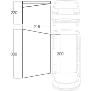 Vango 3m Sun Canopy Awning with Fibreglass Poles for Campers, Motorhomes Caravan Vango - Dynamic Drive
