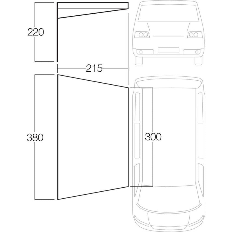 Vango 3m Sun Canopy Awning with Fibreglass Poles for Campers, Motorhomes Caravan Vango - Dynamic Drive