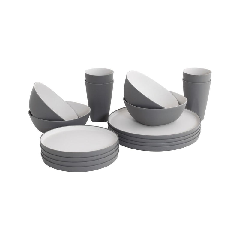 Outwell Gala 4 Person Dinner Set Camping Grey Mist Outwell - Dynamic Drive