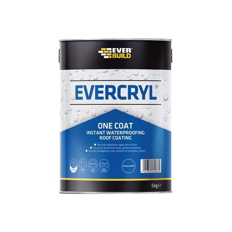 Everbuild Sika EVERCRYL® One Coat Clear 5kg Everbuild Sika - Dynamic Drive