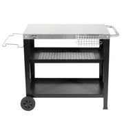Dellonda Plancha Trolley with Utensil Holder - Stainless Steel Top Dellonda - Dynamic Drive
