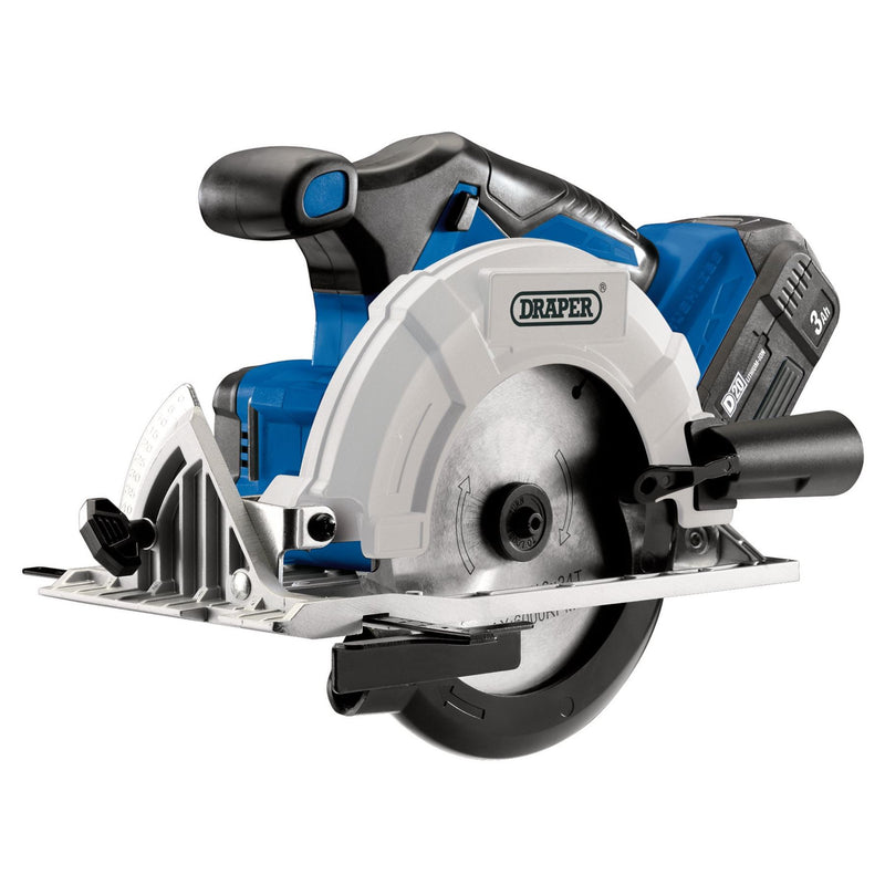 Draper D20 20V Brushless Circular Saw, 1 x 3.0Ah Battery, 1 x Fast Charger 00594 Draper - Dynamic Drive