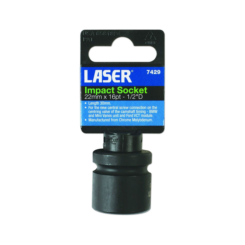 Laser Variable Camshaft Timing Adjuster Socket 1/2"D 7429 Laser - Dynamic Drive