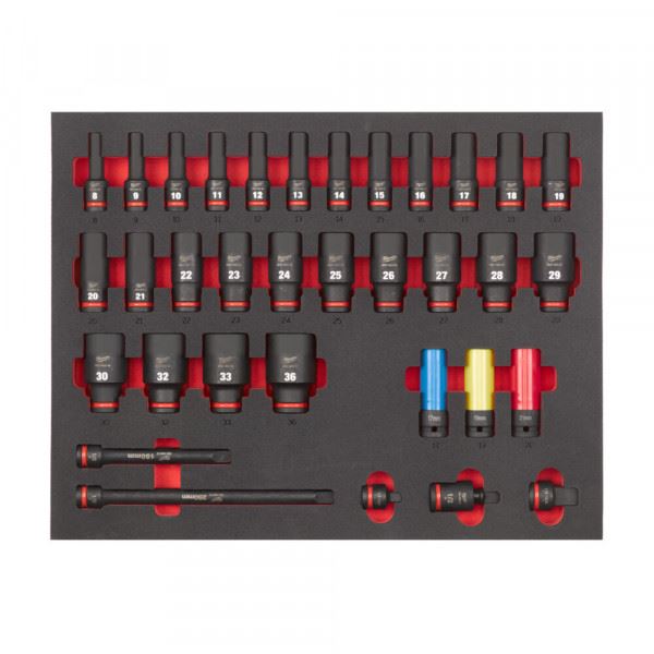 Milwaukee 1/2 Dr Deep Impt Sckt 8-36mm 35Pc 4932493394 Milwaukee - Dynamic Drive