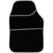 Streetwize Standard Universal Mat Set - Velour - Black/Silver Binding - 4 Piece Streetwize  - Dynamic Drive
