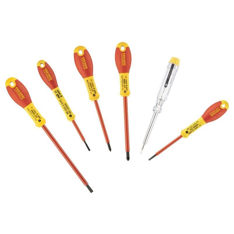 Stanley® Hand Tools FatMax® VDE Insulated Screwdriver Set, 6 Piece STANLEY® Hand Tools - Dynamic Drive